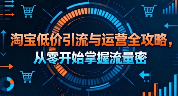 淘宝低价引流与运营全攻略，从零开始掌握流量密码-百盟网