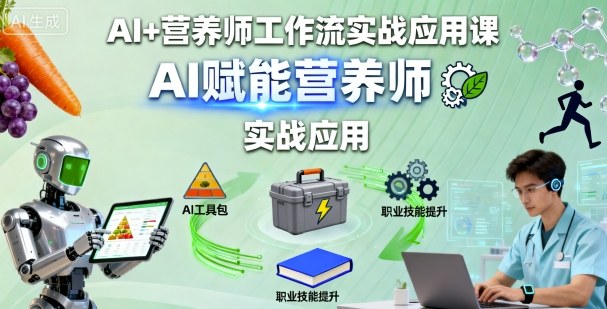 AI+营养师工作流实战应用课，AI赋能营养师-百盟网
