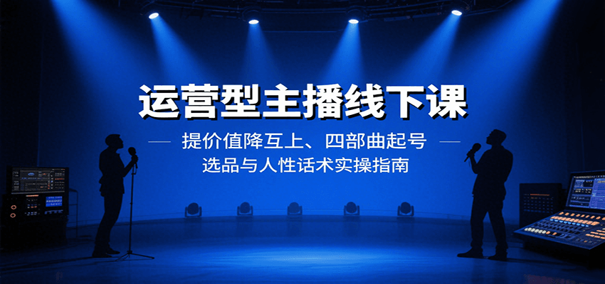 运营型主播线下课：提价值降互上、四部曲起号、选品与人性话术实操指南-百盟网