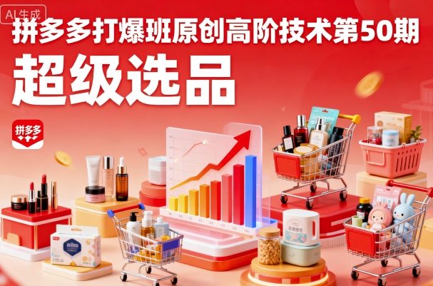 拼多多打爆班原创高阶技术第50期，超级选品-百盟网
