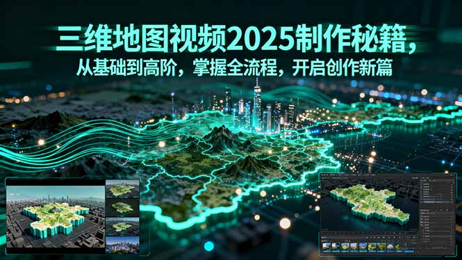 三维地图视频2025制作秘籍，从基础到高阶，掌握全流程，开启创作新篇-百盟网