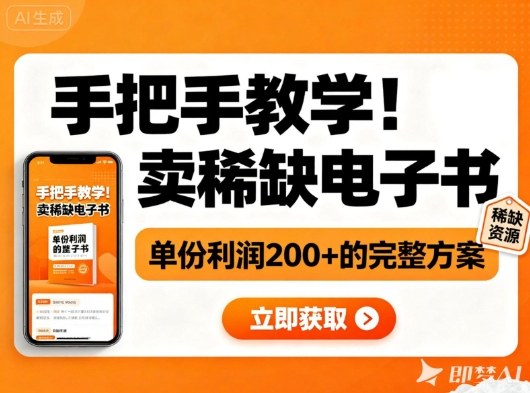 手把手教学！在小红书卖稀缺电子书，单份利润2张+的完整方案-百盟网