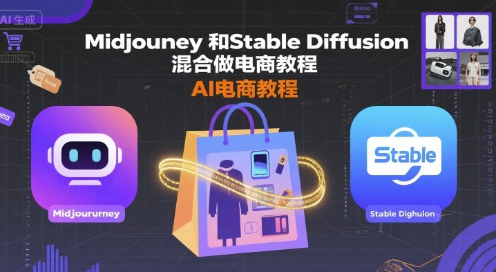 Midjourney和Stable Diffusion混合做电商教程-ai电商教程-百盟网