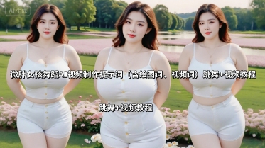 微胖女孩舞蹈AI视频制作提示词(含绘图词、视频词) 跳舞+视频教程-百盟网