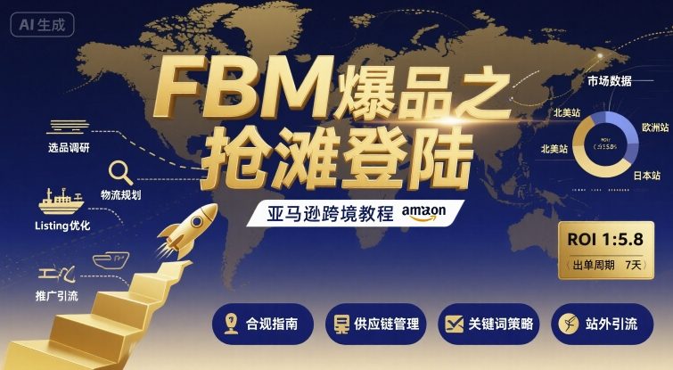 FBM爆品之抢滩登陆-亚马逊跨境教程-百盟网