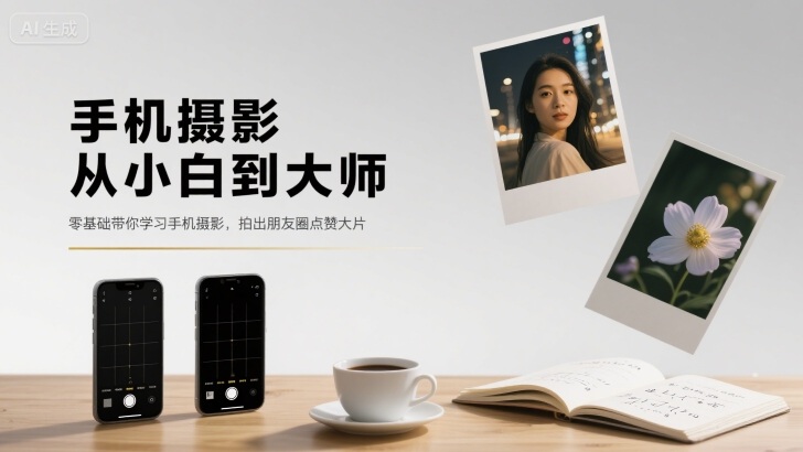 手机摄影从小白到大师，零基础带你学习手机摄影，拍出朋友圈点赞大片-百盟网
