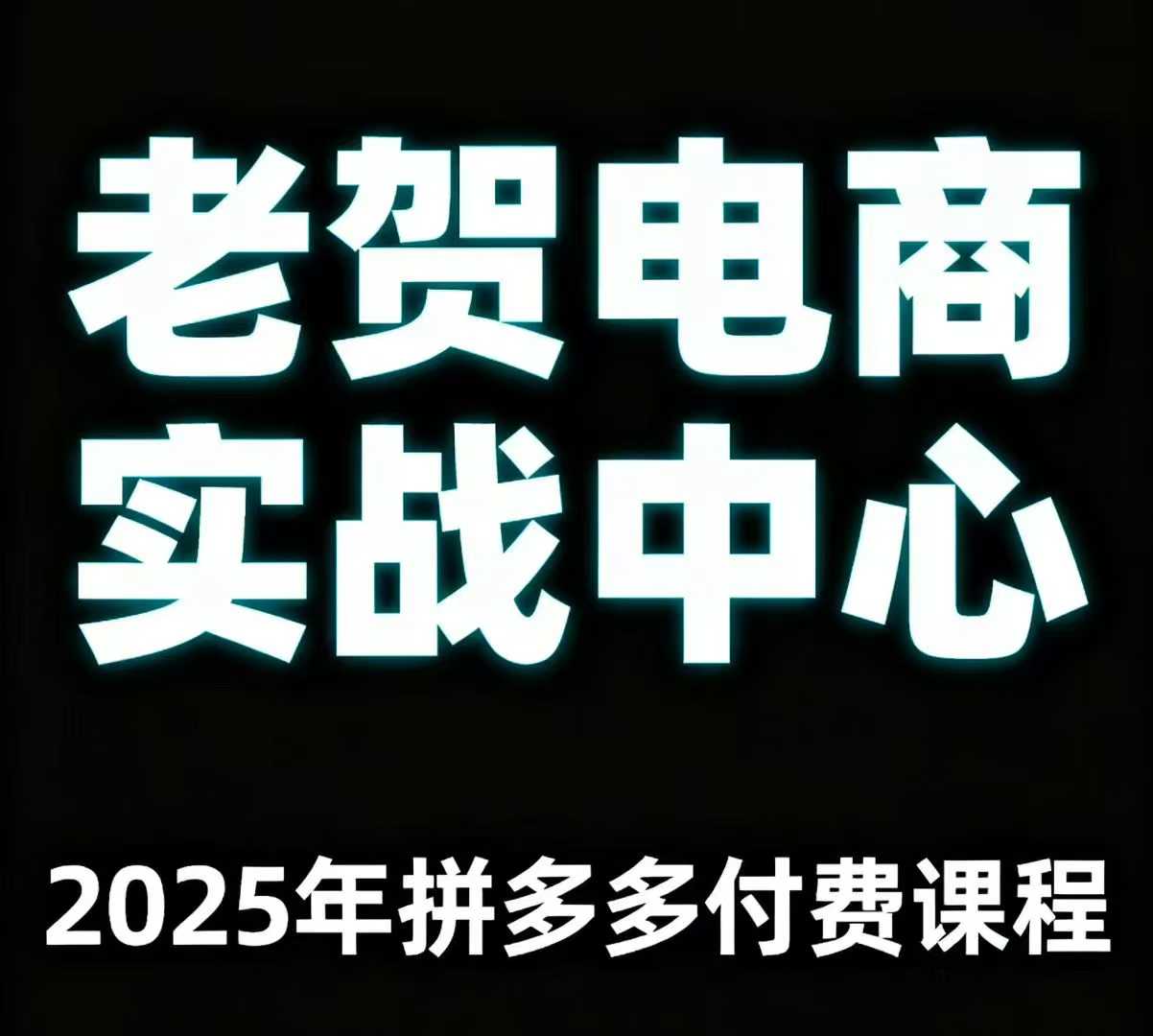 老贺电商2025年拼多多付费课程，用通俗易懂的方法告诉你多多怎么玩-百盟网