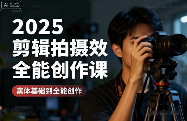 2025剪辑拍摄特效全能创作课，零基础到全能创作-百盟网