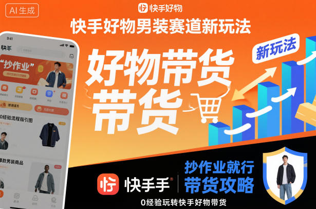 快手好物男装赛道新玩法，抄作业就行，0经验玩转快手好物带货-百盟网