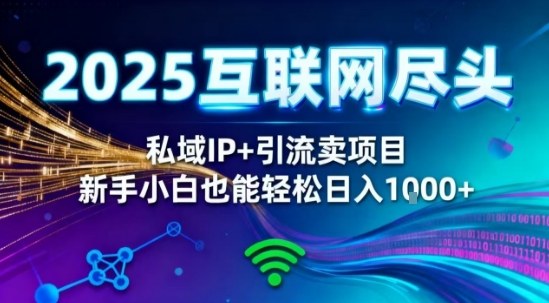 2025网创尽头王炸项目！私域IP+精准引流，新手小白在家躺賺日入1k，零经验也能上手【揭秘】-百盟网