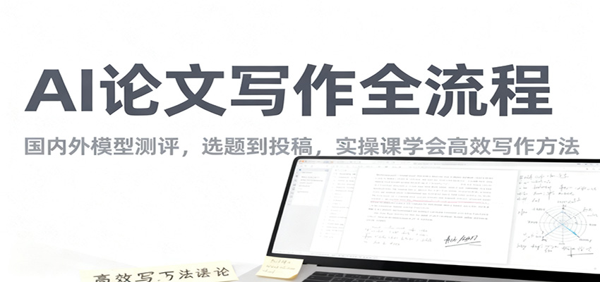 AI论文写作全流程,国内外模型测评,选题到投稿,实操课学高效写作方法-百盟网
