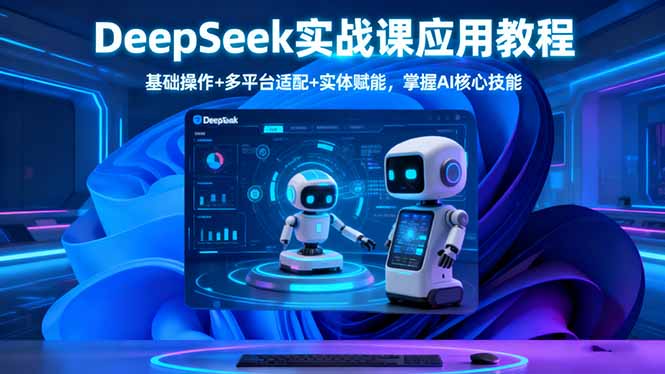 DeepSeek实战课应用教程、基础操作+多平台适配+实体赋能,掌握AI核心技能-百盟网