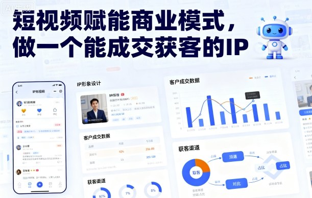 短视频赋能商业模式，做一个能成交获客的IP(更新)-百盟网