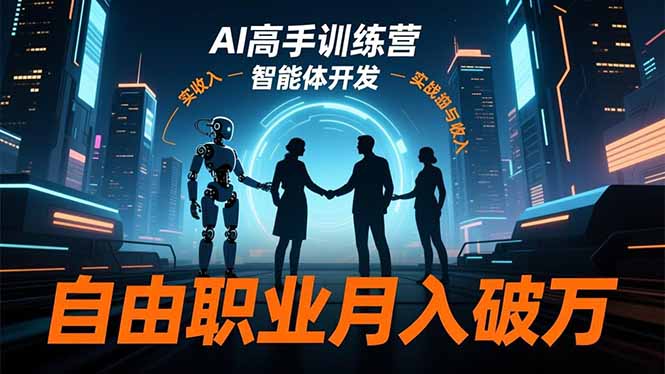 AI高手训练营3.0,ChatGPT,Midjourney,智能体开发,自由职业月入破万-百盟网