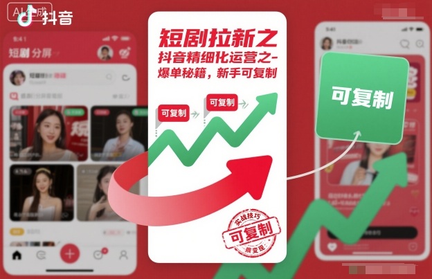 短剧拉新之抖音精细化运营之爆单秘籍,新手可复制-百盟网