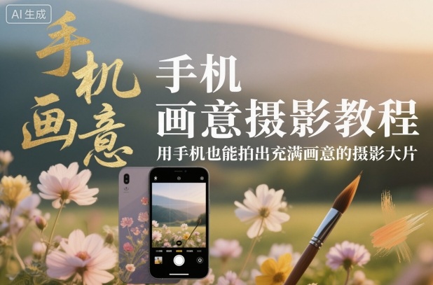 手机画意摄影教程,用手机也能拍出充满画意的摄影大片-百盟网