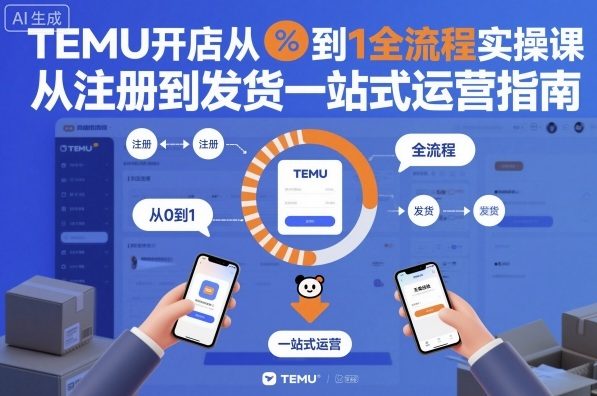 TEMU开店从0到1全流程实操课,从注册到发货一站式运营指南-百盟网