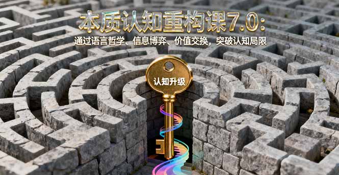 本质认知重构课7.0:通过语言哲学、信息博弈、价值交换,突破认知局限-百盟网